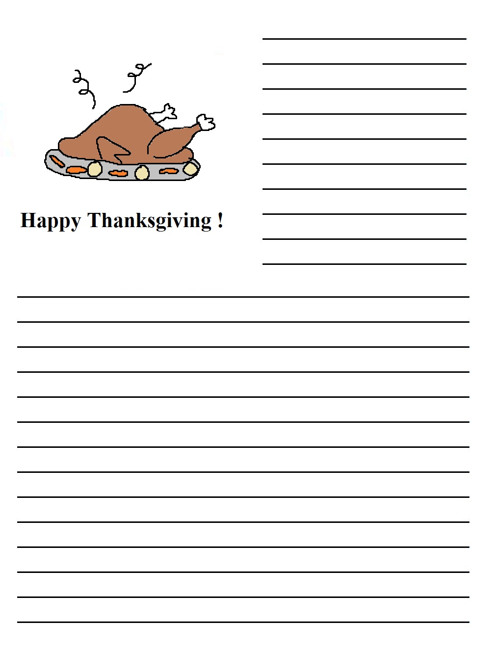Thanksgiving Printable Writing Paper